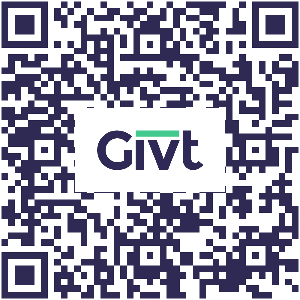 Scan de QR code om een gift te geven